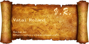 Vatai Roland névjegykártya